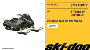Read more about the article Ski-Doo – Get up to a $750 rebate or 3 years of coverage on select 2026 Ski-Doo models