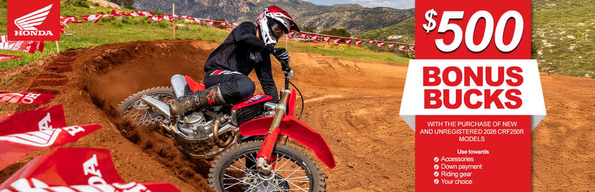 Honda CRF250R bonus bucks