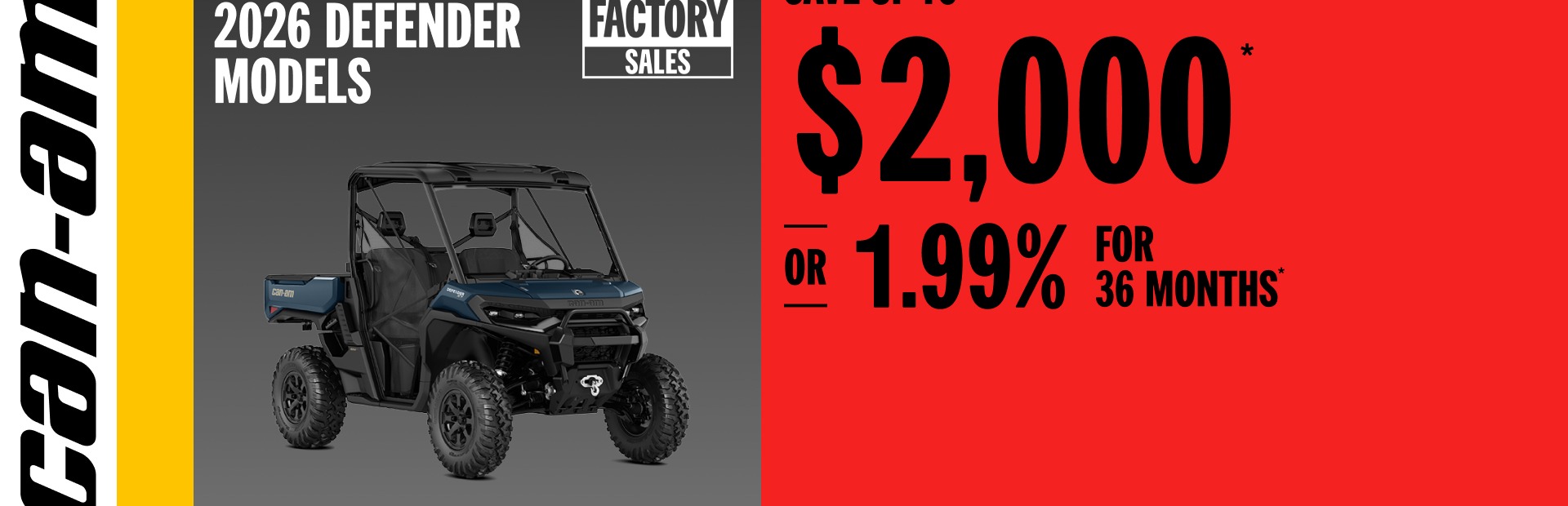 Can-Am Defender factory sales event
