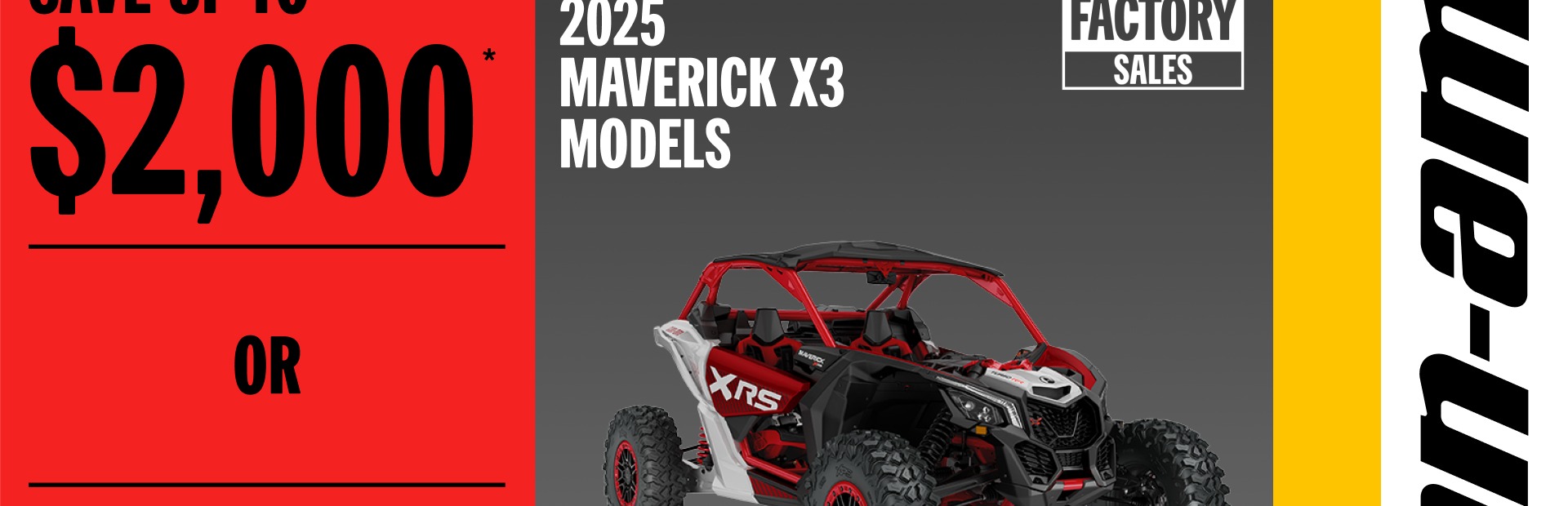 Can-Am Maverick X3 factory sales event