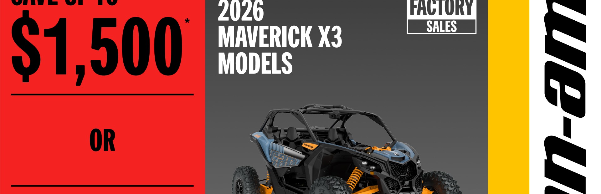 Can-Am Maverick X3 Turbo factory sales event