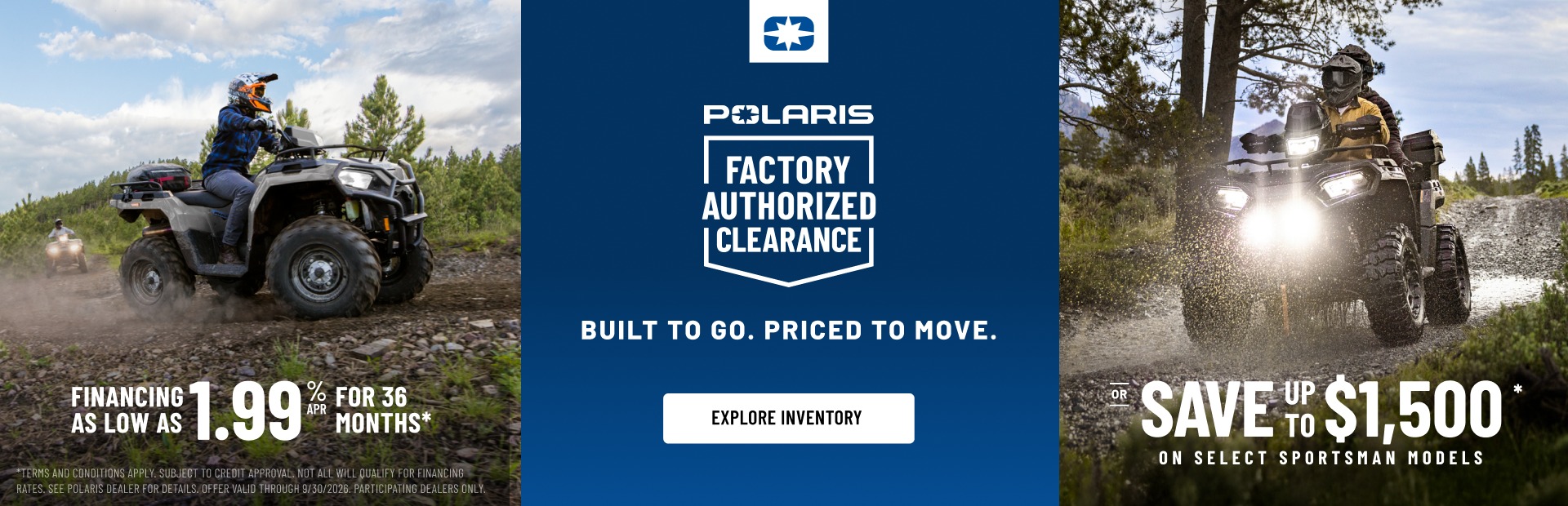Polaris ATV Factory Authorized Clearance
