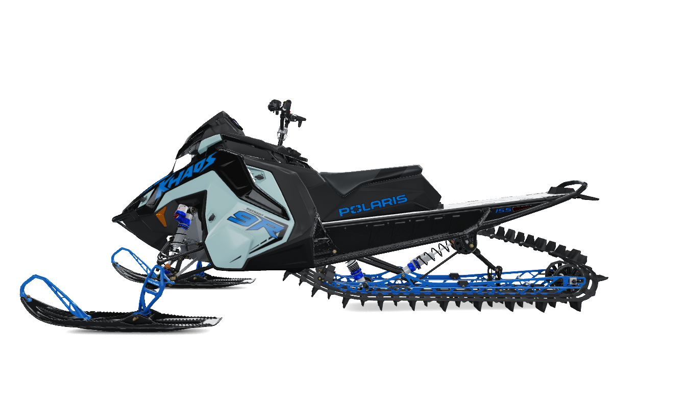 2026 POLARIS BOOST RMK KHAOS 155 3.25 BLK TUNNEL, BLUE RAILS, 7S Snowmobile